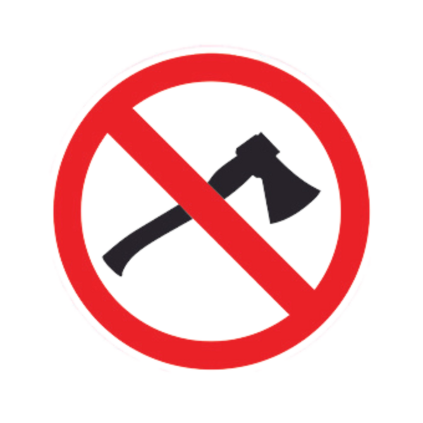 Balise Sticker Interdiction de couper du bois BALI-STI086